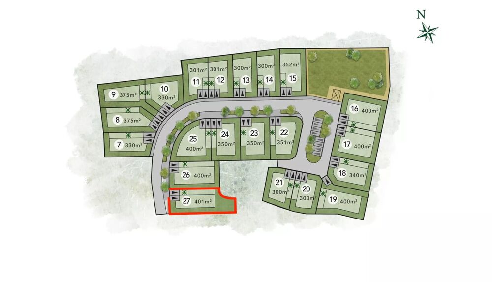 Vente Terrain Vente Terrain à bâtir 375 m&sup2; Vic-la-gardiole