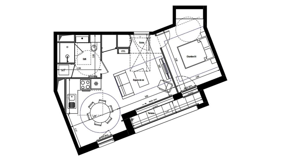 Vente Appartement 2 pièces