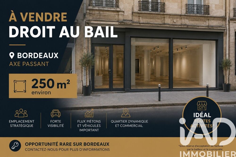   Vente Local commercial 250 m&sup2; 