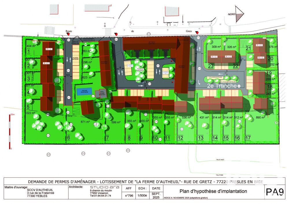 Vente Terrain Vente Terrain à bâtir 301 m&sup2; Presles-en-brie
