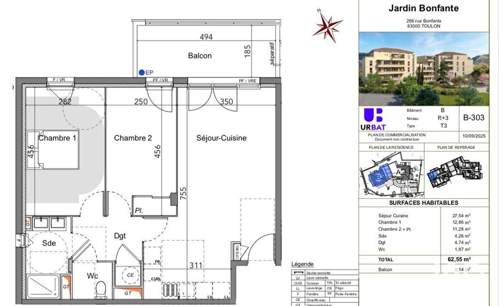 Vente Appartement 3 pièces