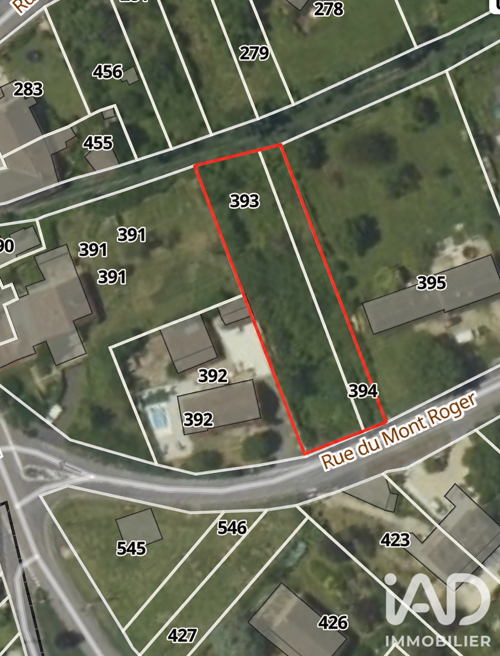 Vente Terrain Vente Terrain à bâtir 1 023 m&sup2; Villiers-saint-denis