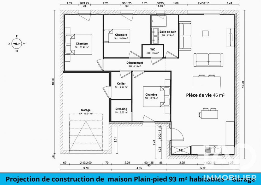 Vente Terrain Vente Terrain à bâtir 340 m&sup2; Feurs