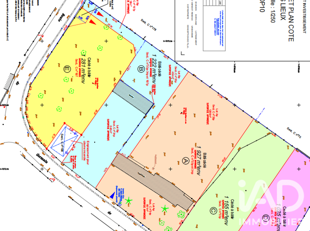 Vente Terrain Vente Terrain à bâtir 1 281 m&sup2; La baronnie