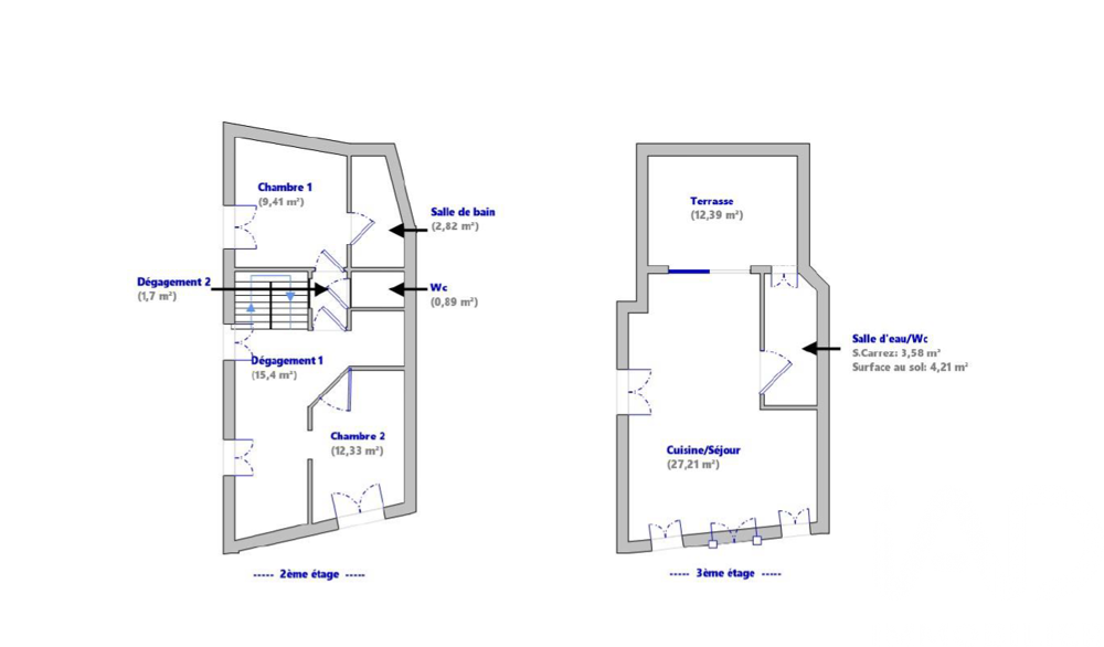 Vente Appartement 3 pièces