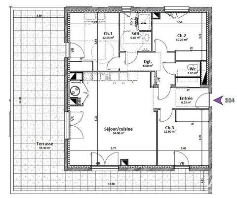   Vente Appartement 4 pièces Appartement - 4 pièce(s) - 88 m²
