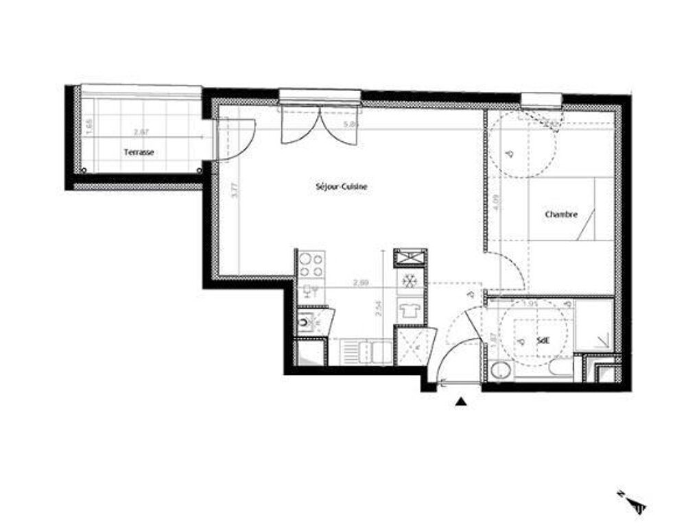Vente Appartement 2 pièces