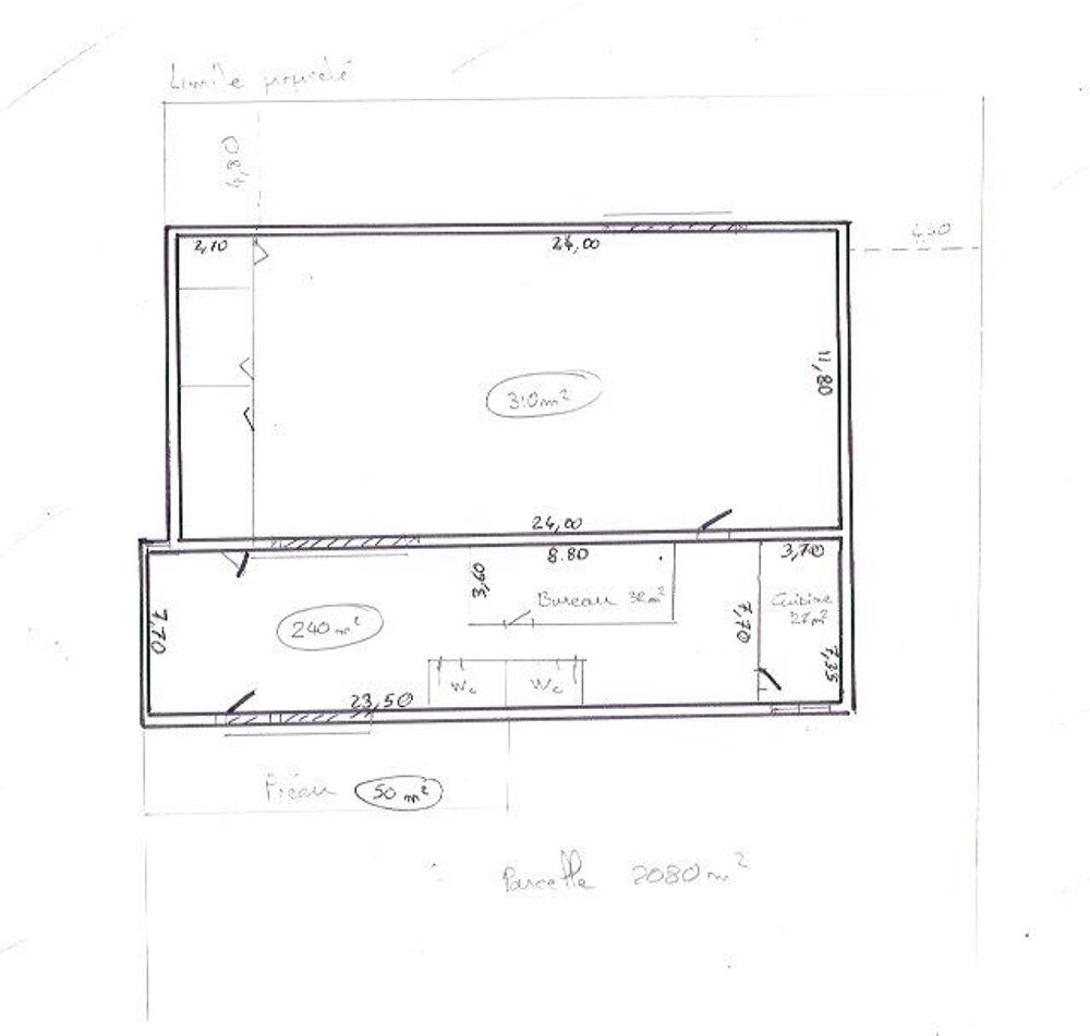 Vente Parking/Garage Vente Garage 550 m&sup2; Sallertaine