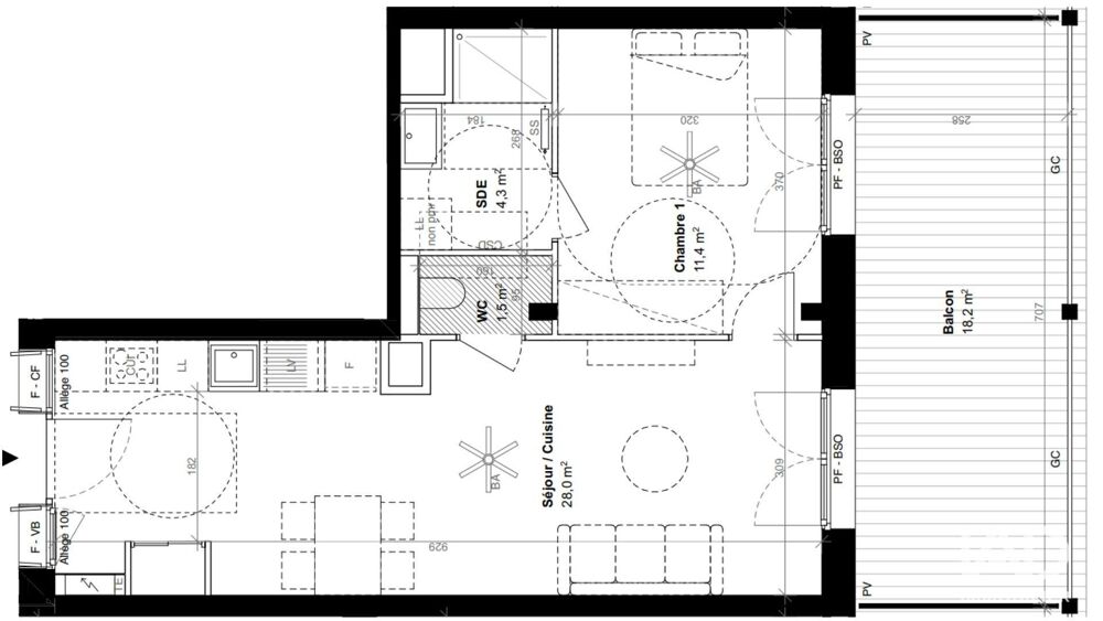 Vente Appartement 2 pièces
