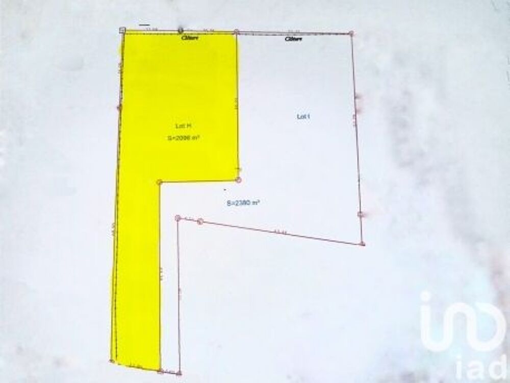 Vente Terrain Vente Terrain à bâtir 2 096 m&sup2; Taupont