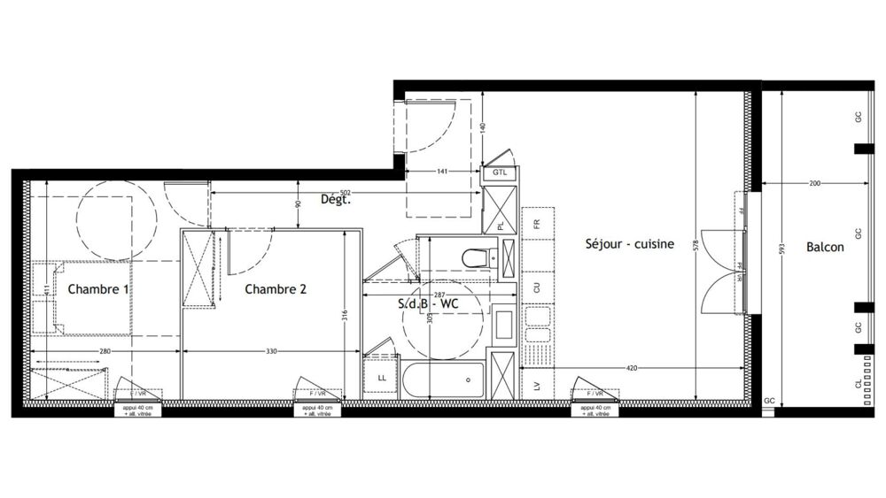 Vente Appartement 3 pièces