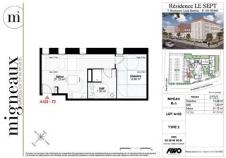  Appartement à louer 2 pièces 42 m²