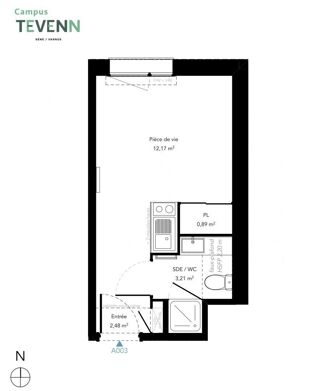  Appartement à vendre 1 pièce 18 m²
