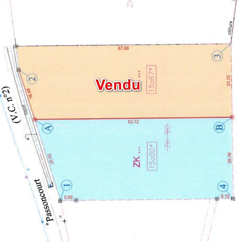 Vente Terrain Vente Terrain à bâtir 1 500 m&sup2; Rehaincourt