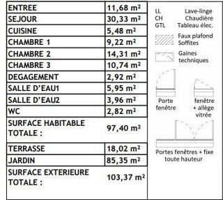  Appartement à vendre 4 pièces 97 m²