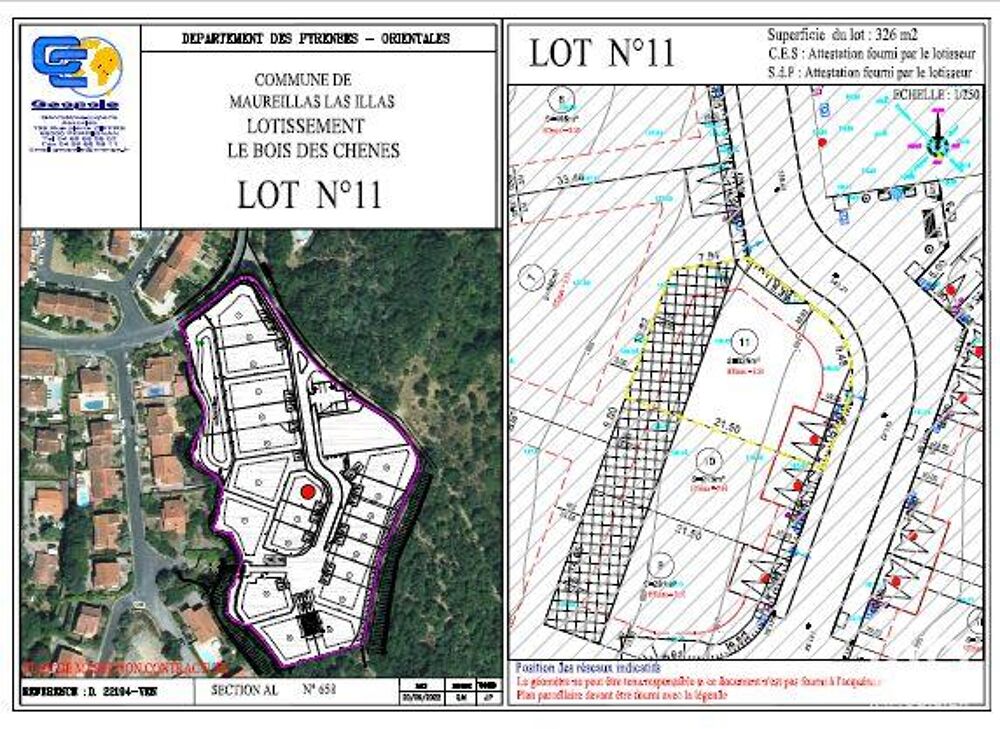 Vente Terrain Vente Terrain 326 m&sup2; Maureillas-las-illas
