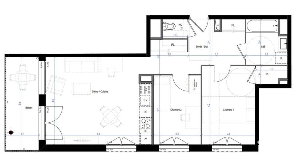 Vente Appartement 3 pièces