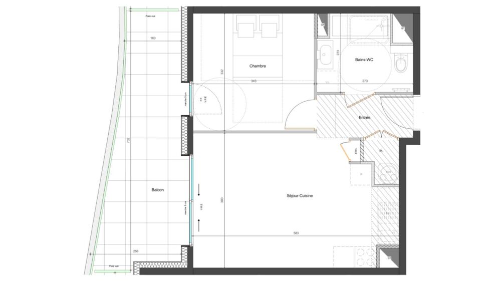 Vente Appartement 2 pièces