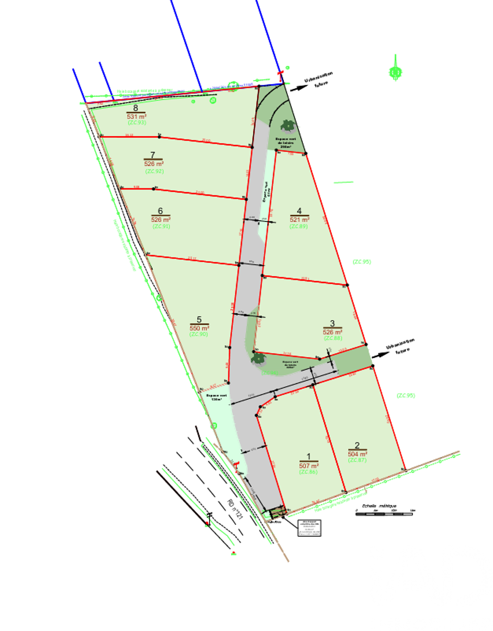Vente Terrain Vente Terrain à bâtir 4 191 m&sup2; Courvaudon