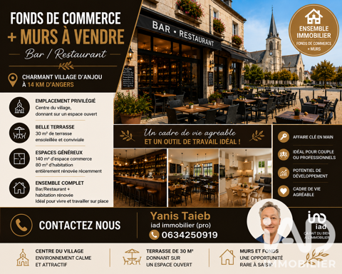Vente Restaurant 320 m&sup2; 88640 49125 Briollay