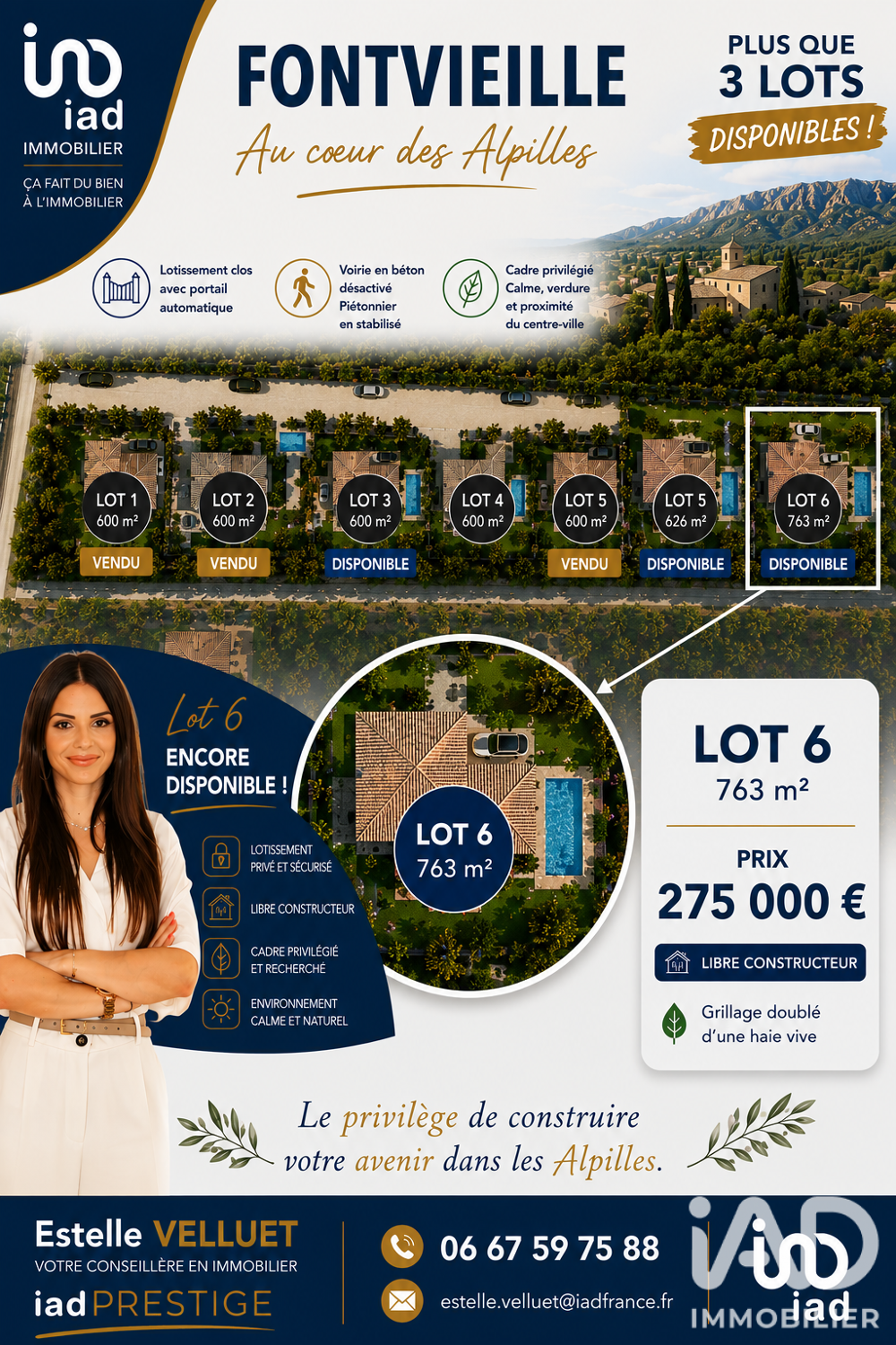 Vente Terrain Vente Terrain à bâtir 763 m&sup2; Fontvieille