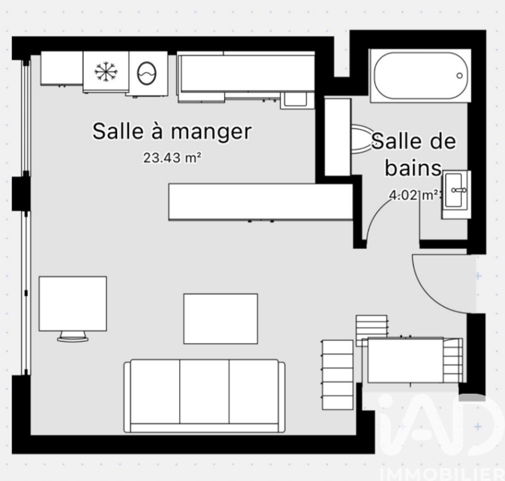 Vente Appartement 1 pièce