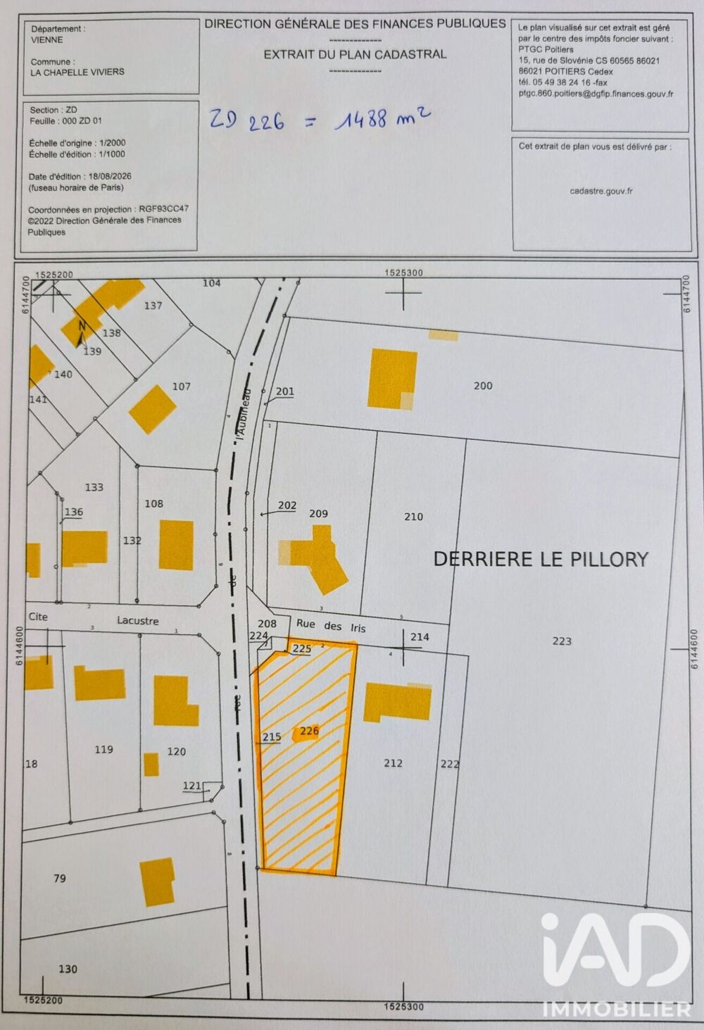 Vente Terrain Vente Terrain à bâtir 1 488 m&sup2; Chapelle-viviers