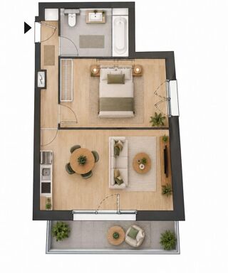  Appartement à vendre 2 pièces 42 m²