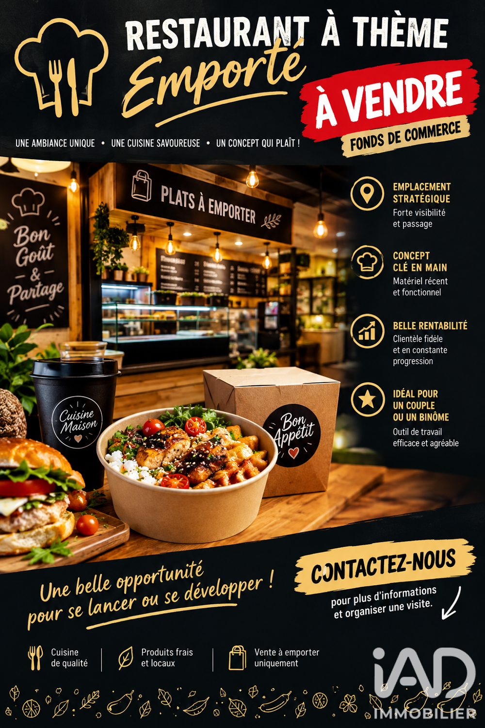   Vente Restauration rapide 33 m&sup2; 