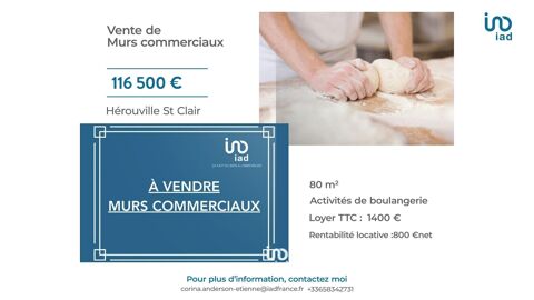 Vente Murs commerciaux 80 m&sup2; 106500 14200 Hérouville-saint-clair