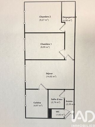  Appartement à vendre 3 pièces 47 m²