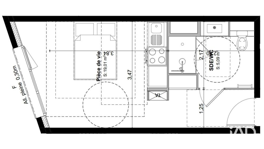 Vente Appartement 1 pièce