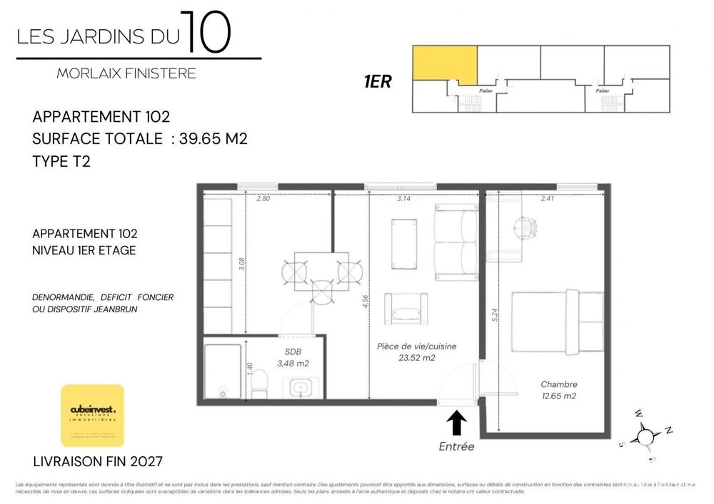 Vente Appartement 2 pièces