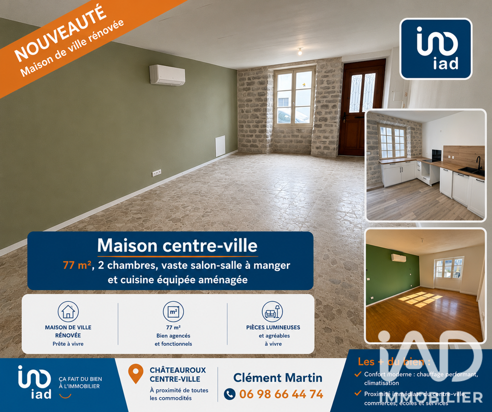 Vente Maison de ville 4 pièces