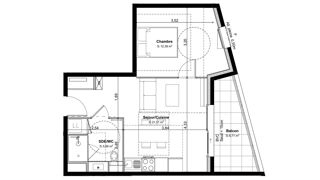  Appartement à vendre 2 pièces 39 m²