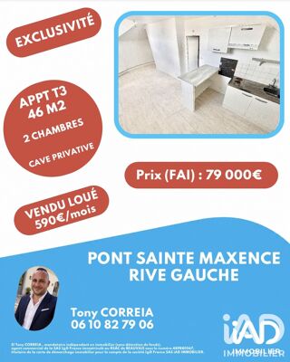  Appartement à vendre 3 pièces 46 m²