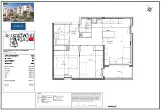  Appartement � vendre 3 pi�ces 64 m�