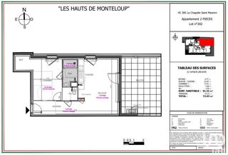  Appartement � vendre 2 pi�ces 51 m�