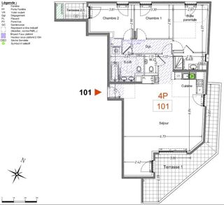  Appartement à vendre 4 pièces 102 m²