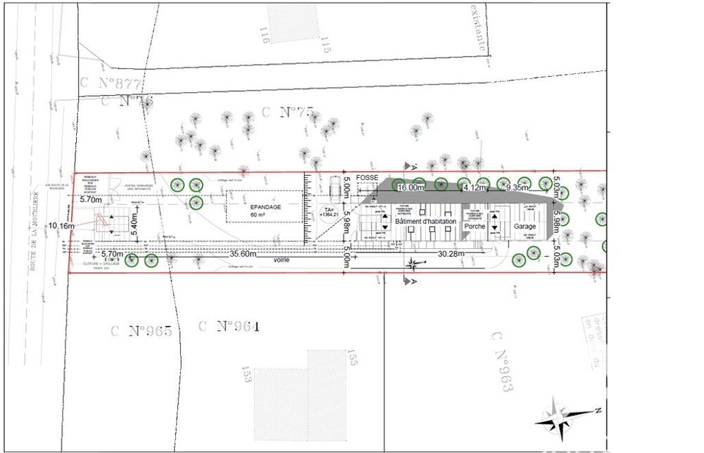 Vente Terrain Vente Terrain à bâtir 4 320 m&sup2; Caille