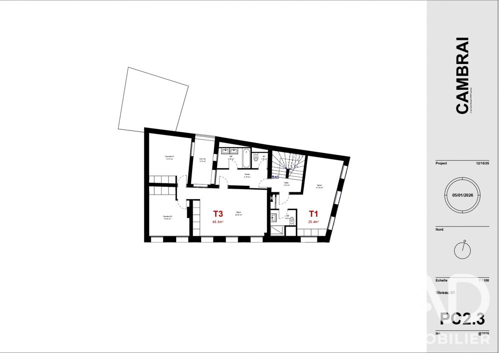 Vente Immeuble Vente Immeuble 477 m&sup2; Cambrai