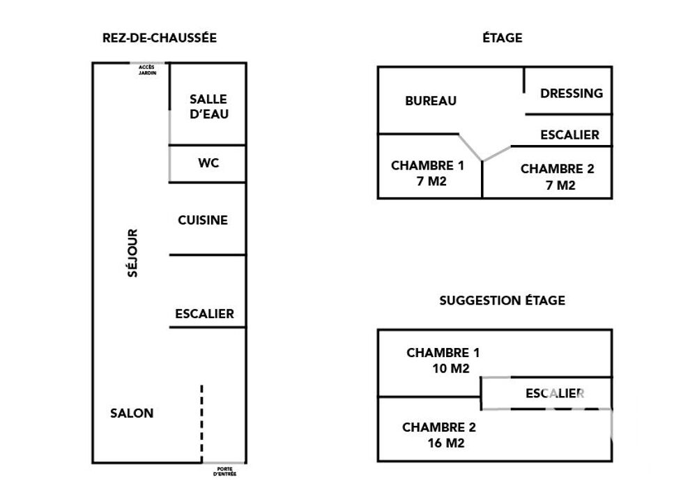 Vente Maison de ville 3 pièces