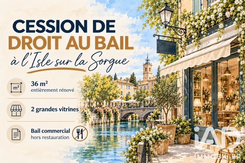 Vente Local commercial 36 m&sup2; 58980 84800 L'isle-sur-la-sorgue