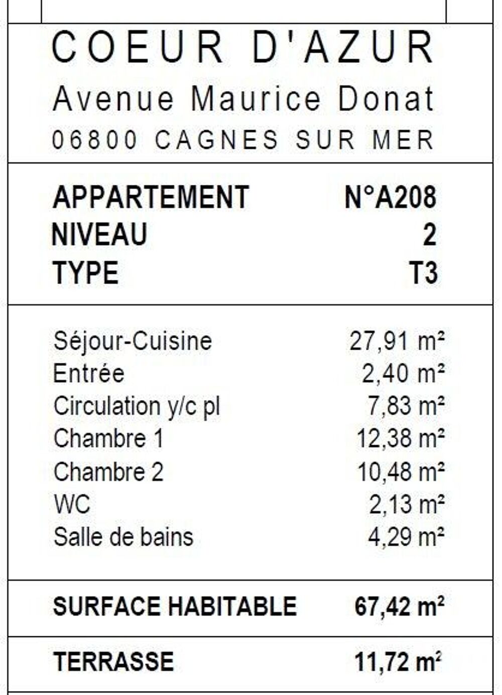 Vente Appartement 3 pièces