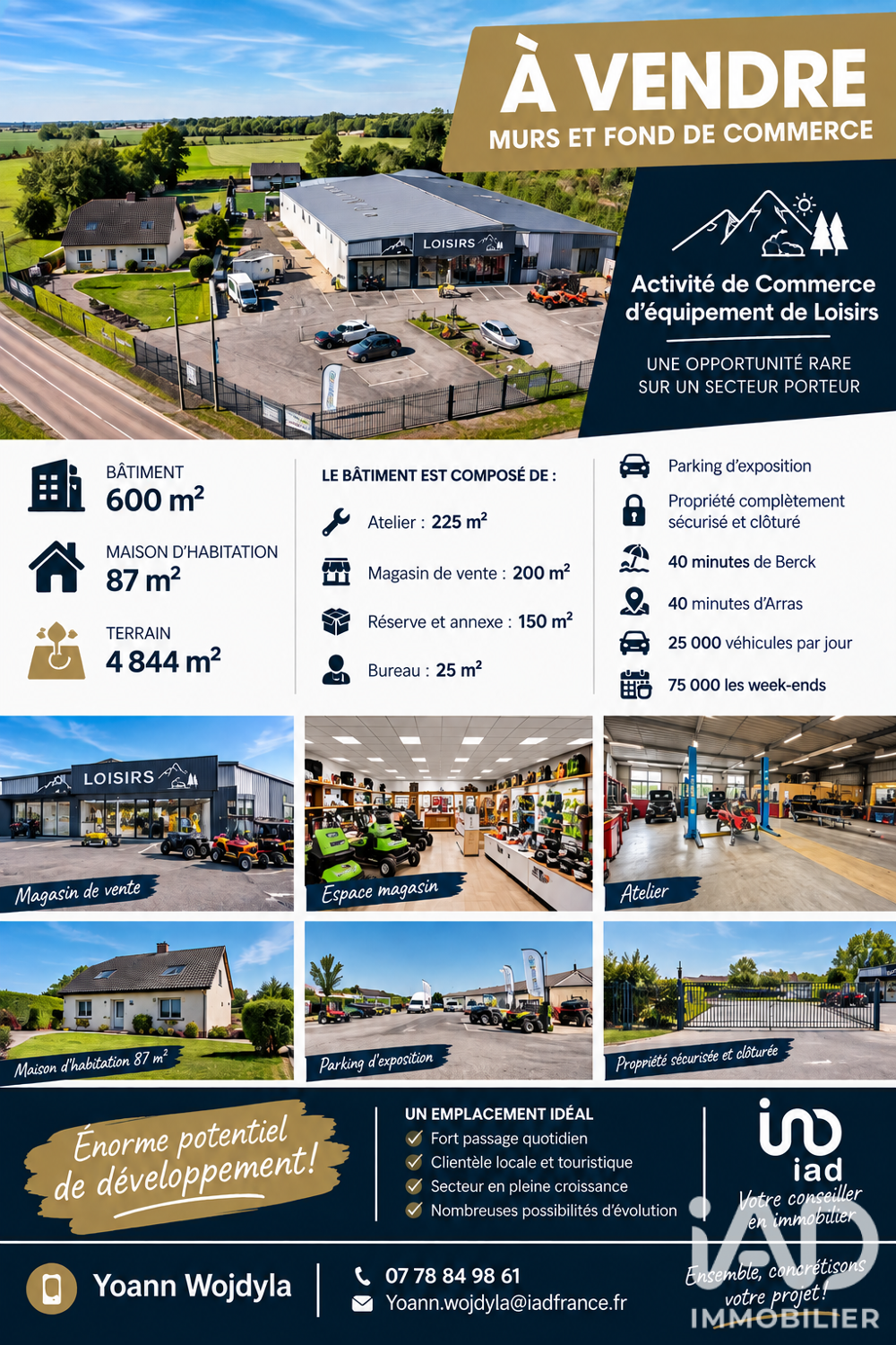   Vente Boutique/Local commercial 600 m&sup2; 
