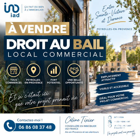 Vente Local commercial 80 m&sup2; 33900 13860 Peyrolles-en-provence