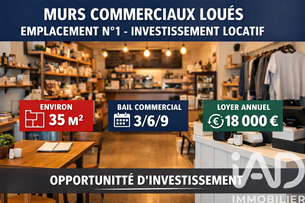   Vente Boutique/Local commercial 35 m&sup2; 