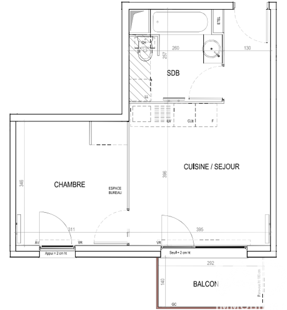 Vente Appartement 2 pièces