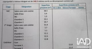  Maison à vendre 7 pièces 142 m²