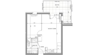  Appartement à vendre 2 pièces 43 m²